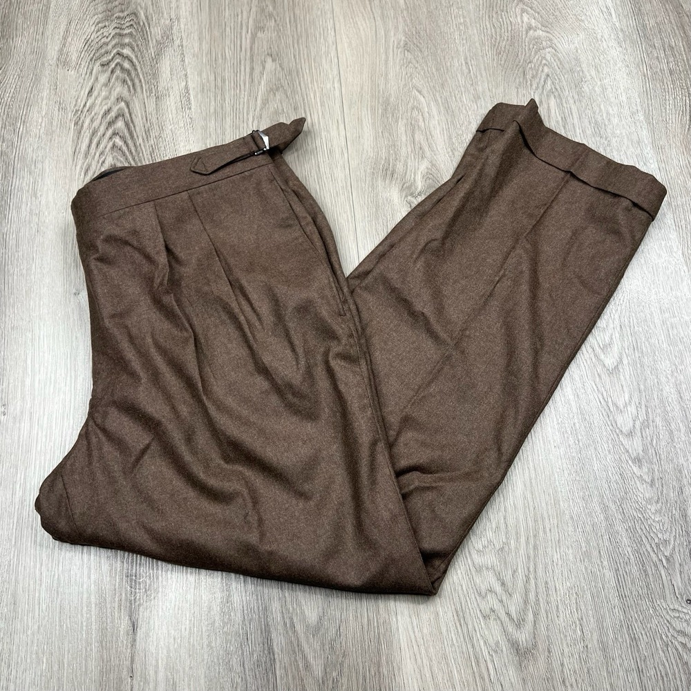 Tom James Straight Leg Dress Pants Men's Size 38 Inseam 31" Brown